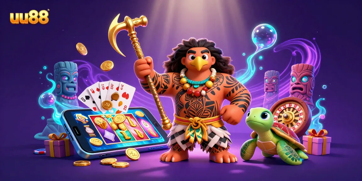 uu88 gaming experience with animated characters, vibrant colors, and rich casino elements