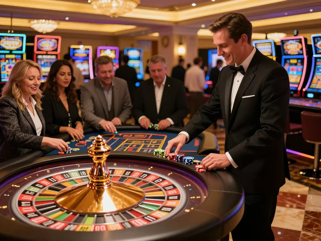 Players placing bets at the TT88 roulette table, capturing the excitement of a real casino experience