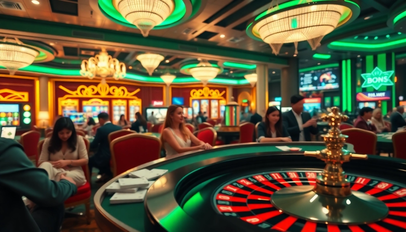 Experience high-stakes gambling at iq88 casino with a vibrant gaming scene featuring slots and poker.