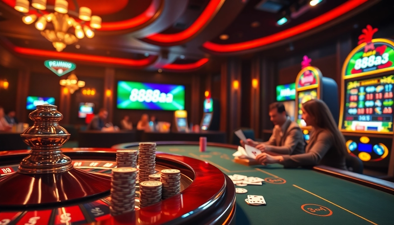 Players engaging at the 88aa casino table, filled with excitement and top-quality gambling action.