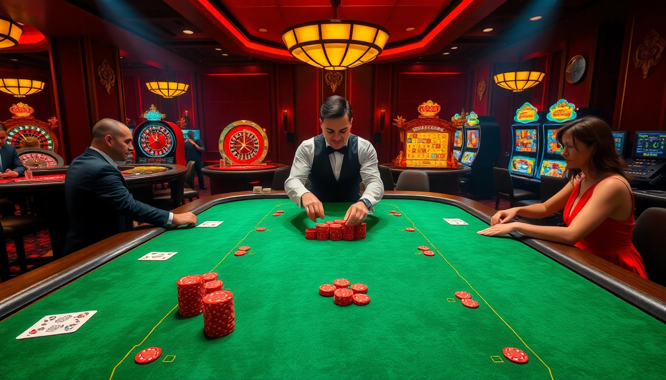 Experience thrilling gameplay at MM88 casino with dynamic poker tables and vibrant slot machines.