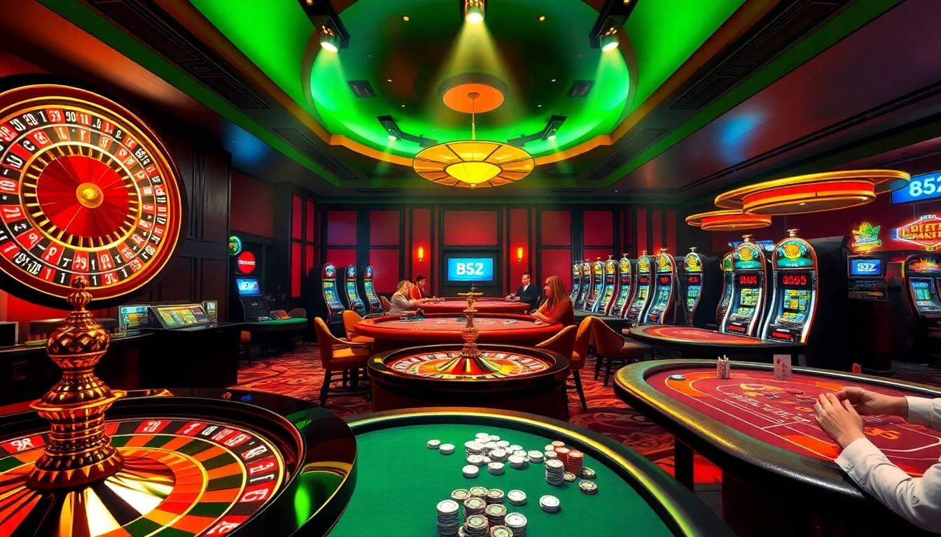 Experience the thrill of B52 gaming with vibrant casino tables and exciting gameplay.