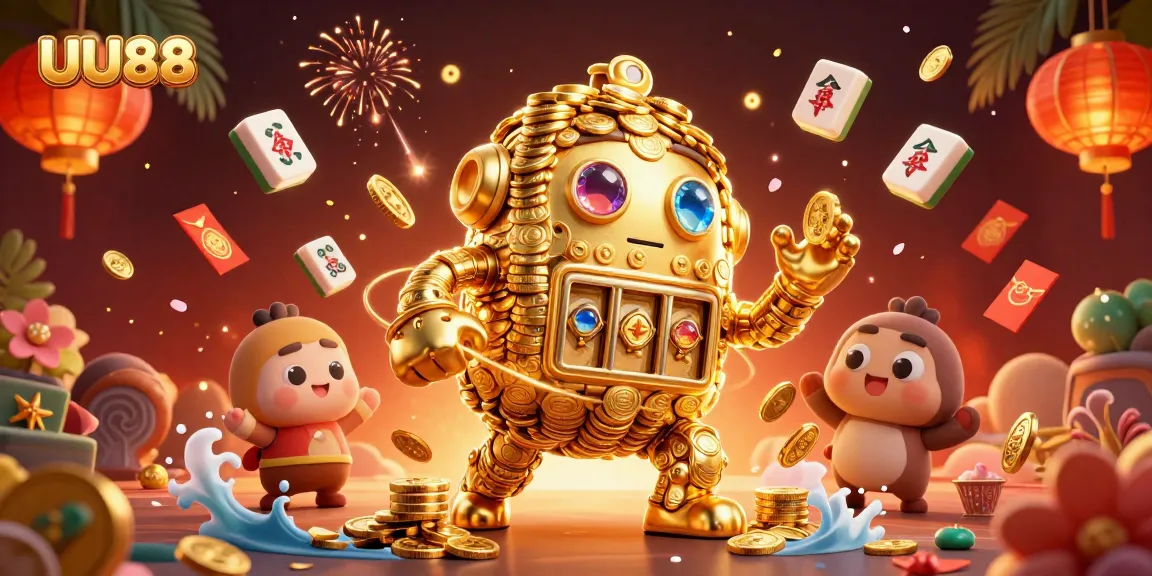 Experience thrilling wins at UU88 with an energetic casino scene featuring dynamic gaming elements.