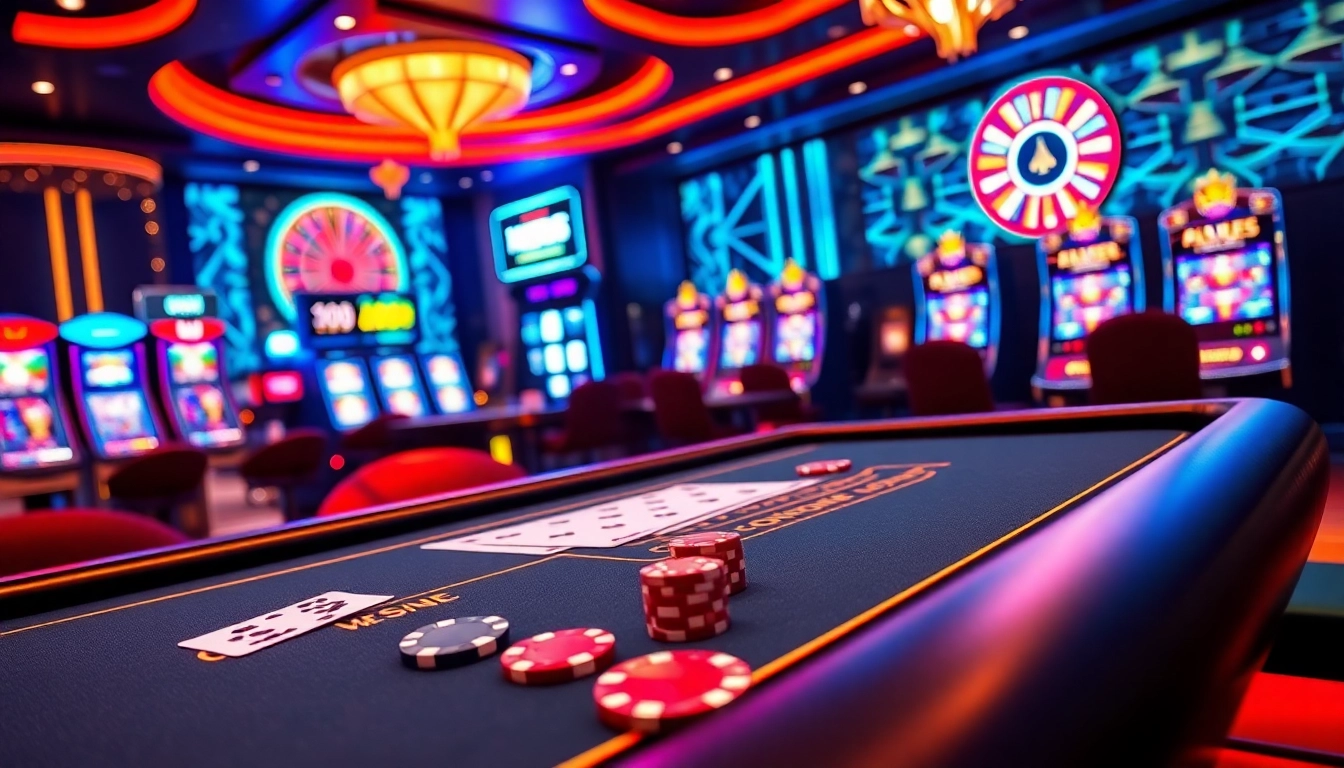 Experience the thrill of online gaming with XX88 at a vibrant casino table featuring poker chips and cards.
