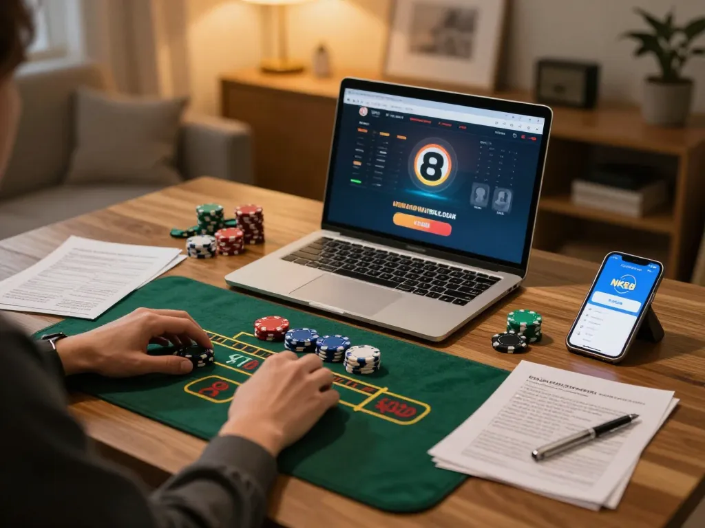 Engaging in live dealer casino gameplay with NK88 app in a cozy environment