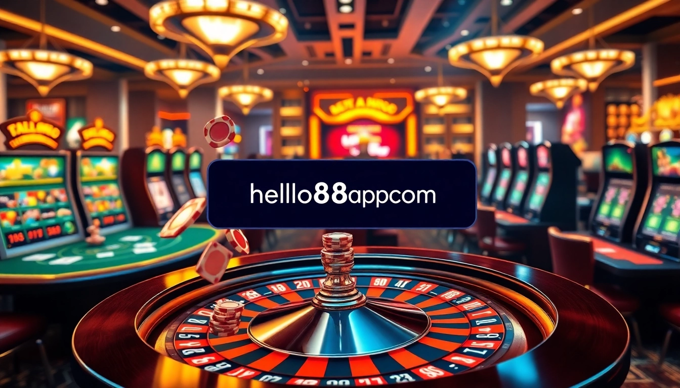 Experience the thrill of casino gaming at https://hello88app.com/ with vibrant roulette tables and modern slot machines.