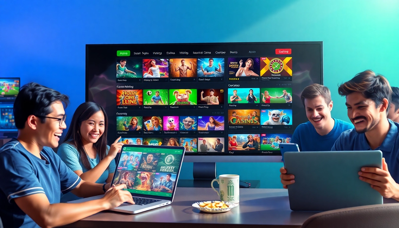ABC8 online gaming platform featuring diverse gamers and modern interface.