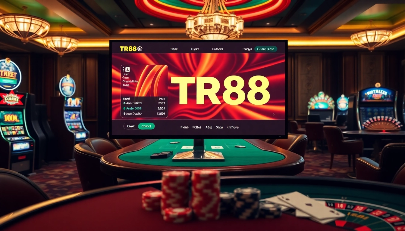 Experience exciting gameplay at TR88 online casino with vibrant slot machines and premium roulette action.