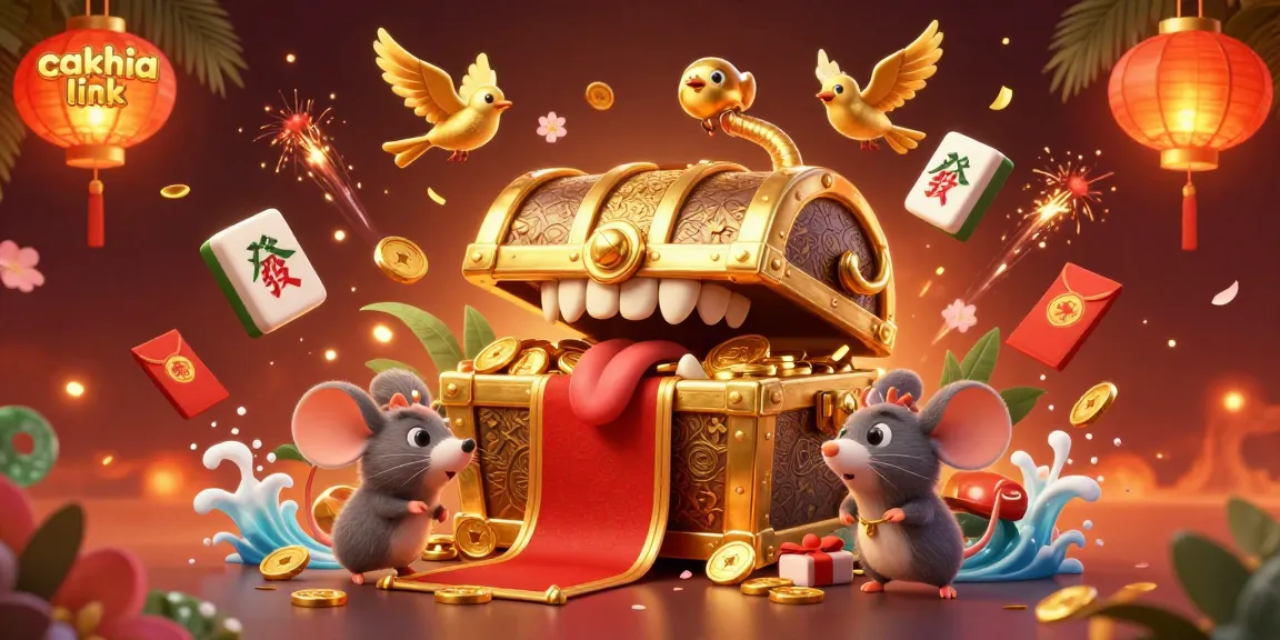 Engage with the vibrant cakhia link scene showcasing adventurer mice drawn to treasures amidst glowing casino elements.