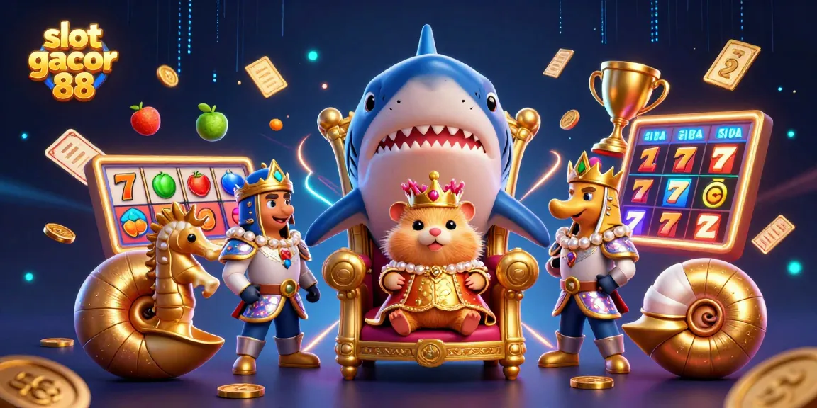 Experience exhilarating wins with slot gacor 88, featuring a vibrant casino scene with animated characters.