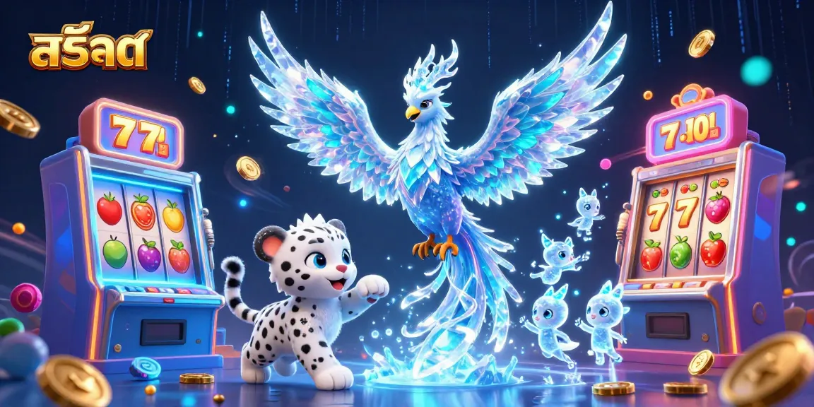Explore gaming excitement with สล็อต as an ice phoenix and playful cub surround slot reels.