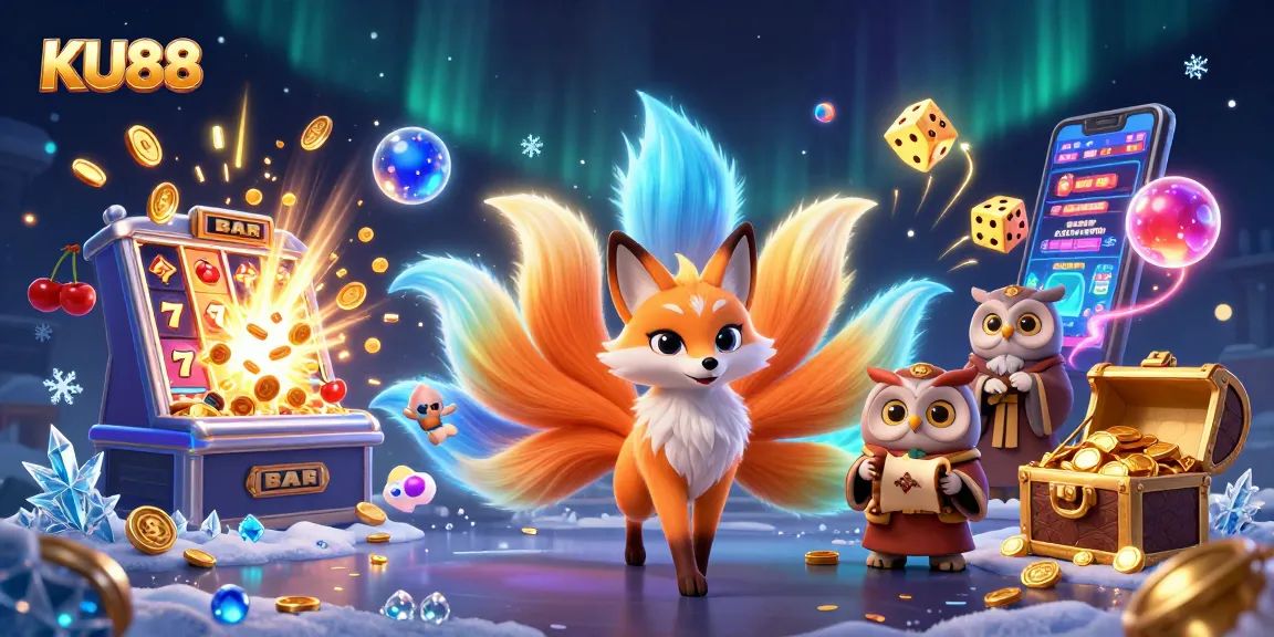 Play exciting casino games on KU88 with colorful characters and lots of dynamic slot elements.