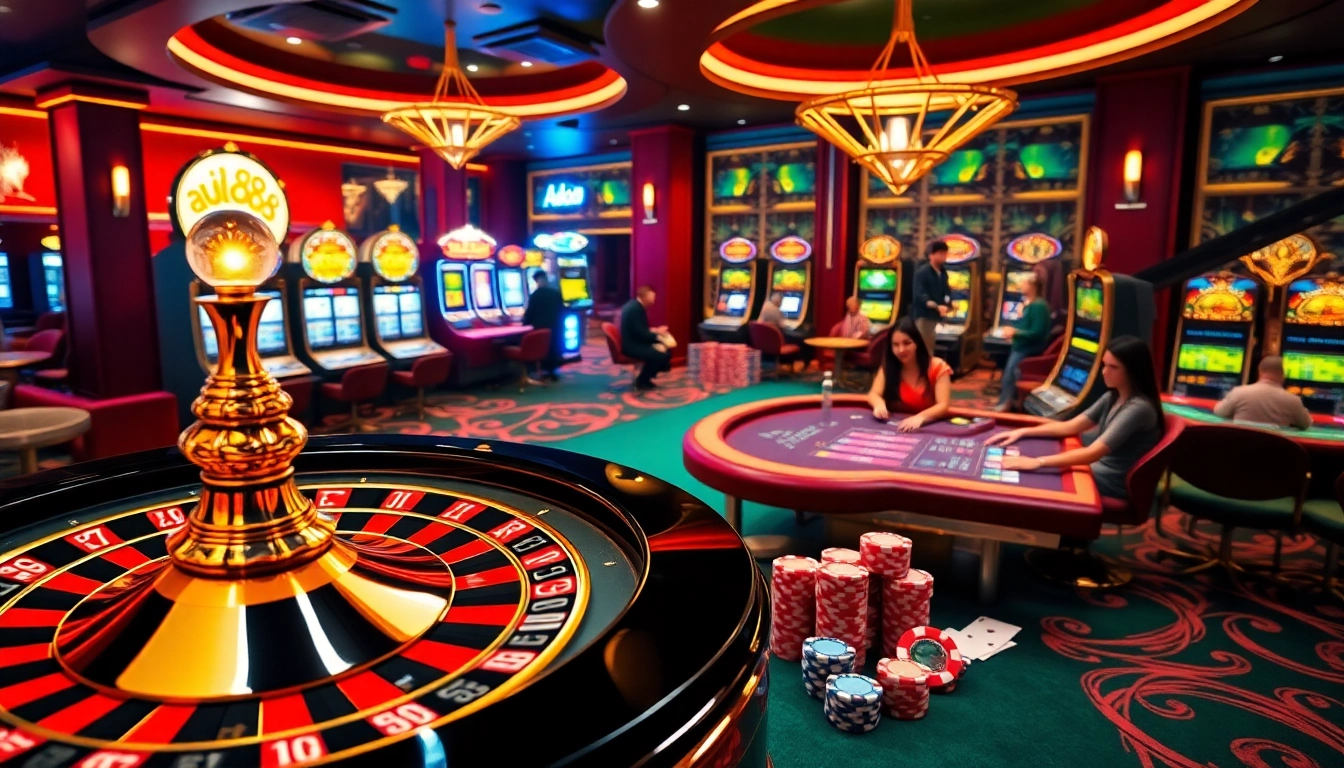 Experience thrilling gaming action at au88 with engaging table games and vibrant slot machines.