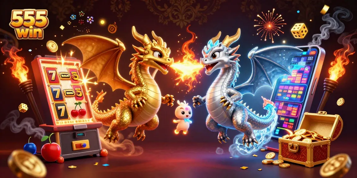 Experience thrilling games and jackpots at 555 win, featuring exciting 3D illustrations.