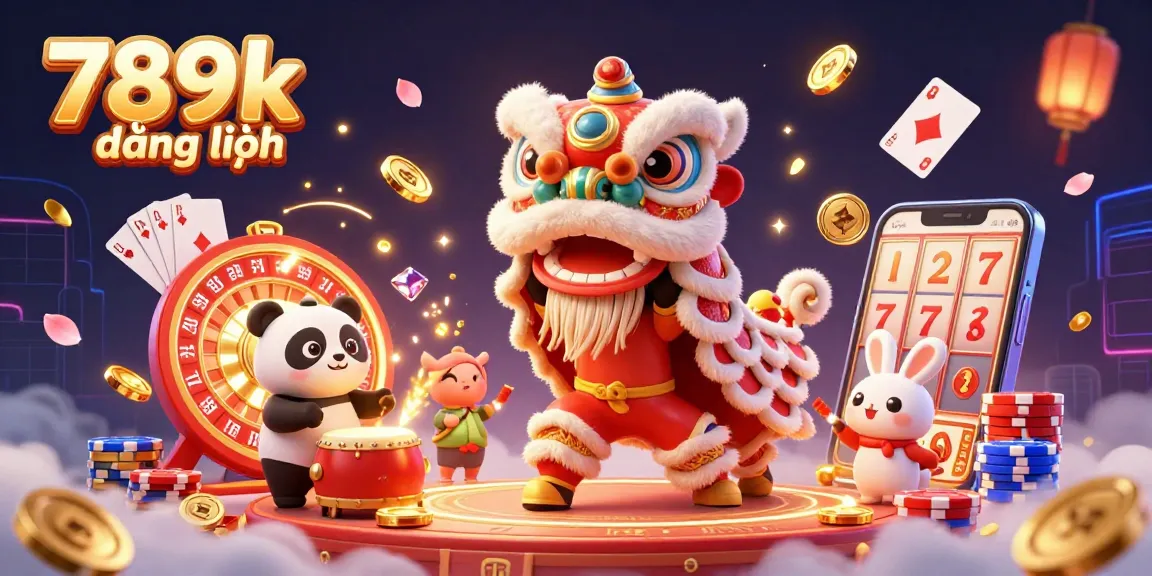 Experience 789k đăng nhập with engaging casino visuals, including lively characters and vibrant game elements.