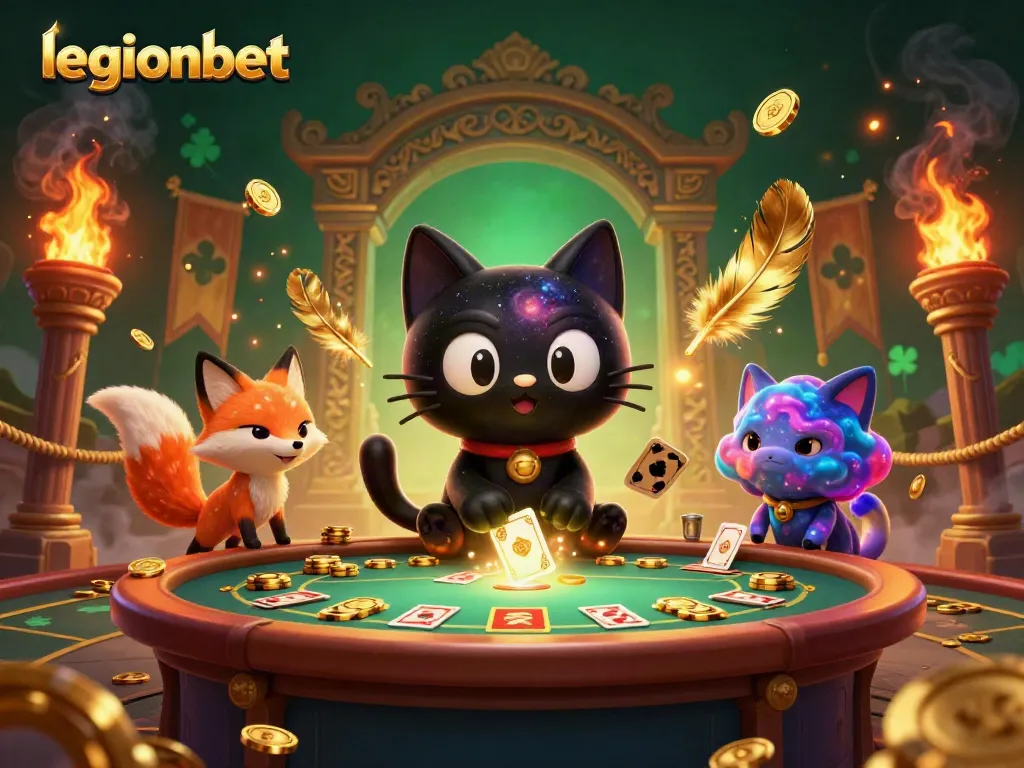 Experience thrilling gameplay at legionbet with a cosmic-themed casino illustration featuring dynamic characters.