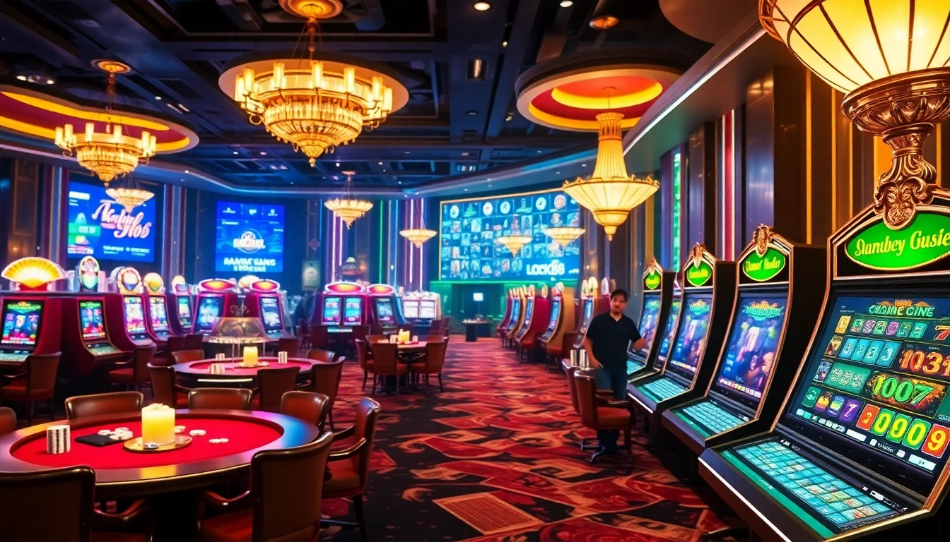 Experience the thrill of online gambling with nhà cái lucky88, featuring vibrant casino tables and exciting games.