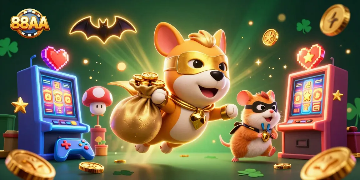 Engage with 88AA's thrilling casino adventures featuring cartoon heroes in an exciting 3D depiction.