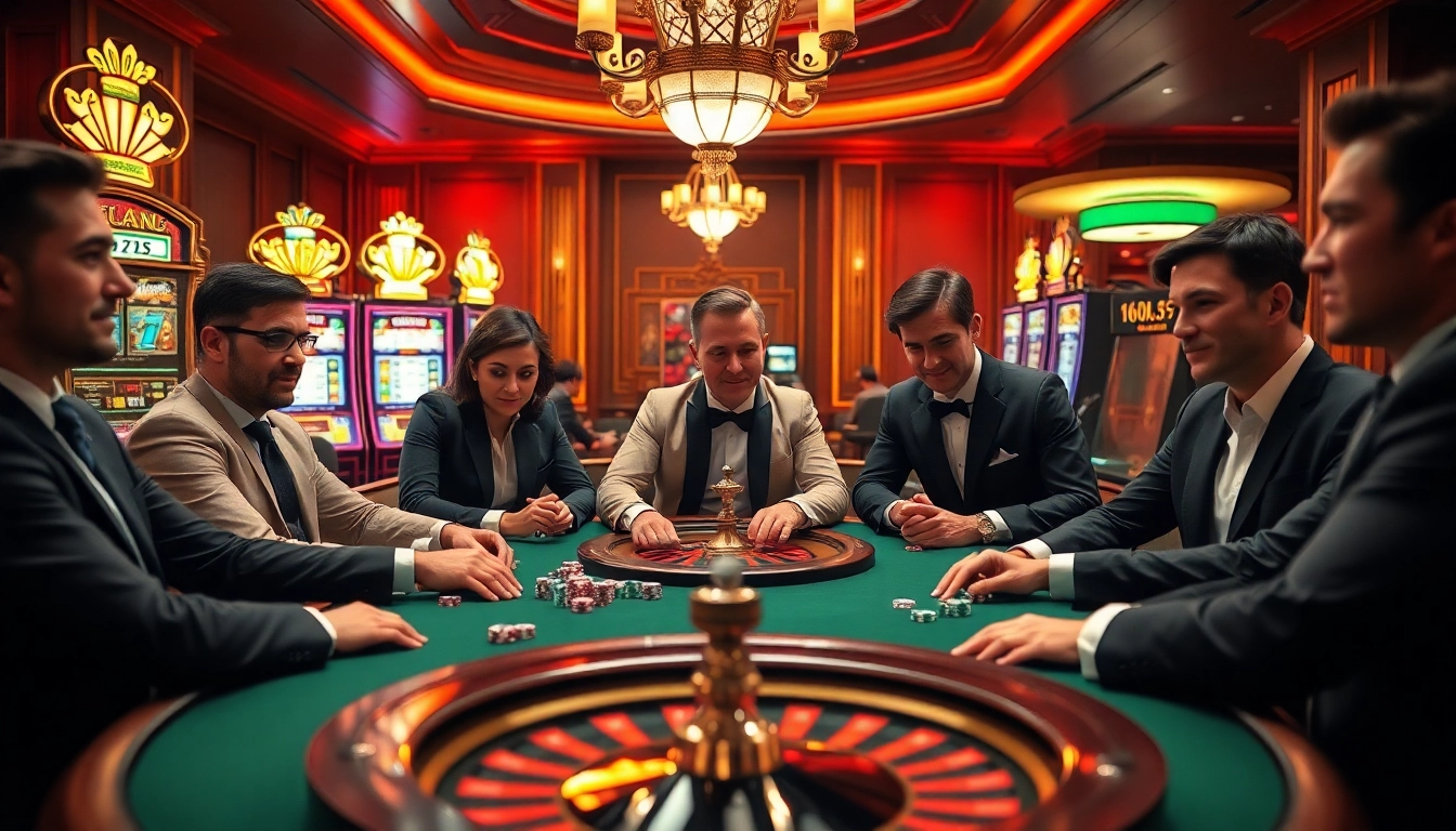 A thrilling poker game scene at https://zk88.club/ highlighting high-stakes action and elegant players.