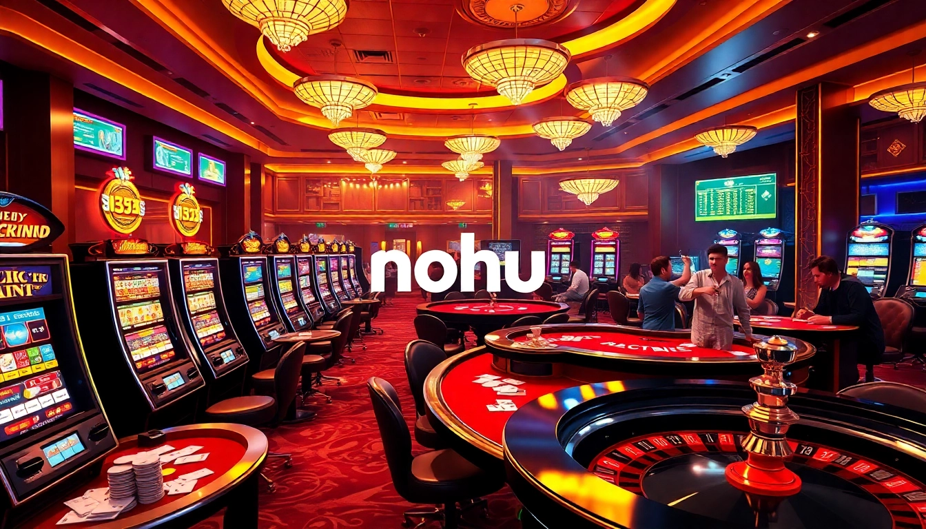 Nohu enhances your gaming experience with vibrant slot machines and poker tables.