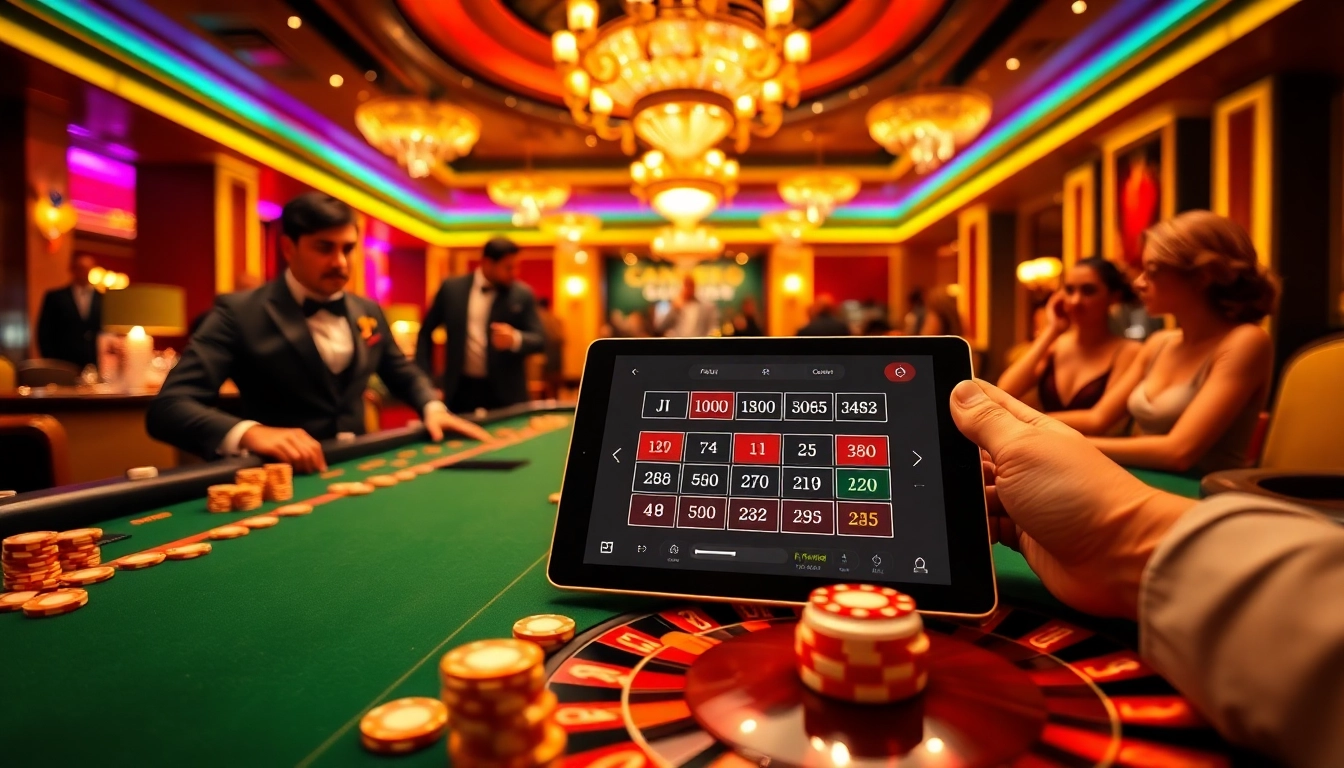 Fun88 casino players engaging with poker chips and roulette table.