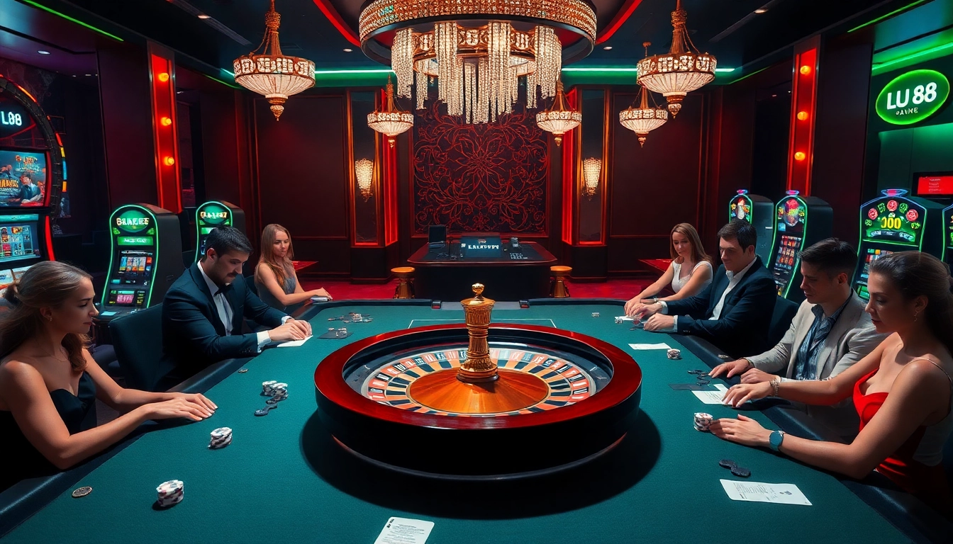 Exciting players enjoying a luxurious gambling experience at Lu 88 casino.
