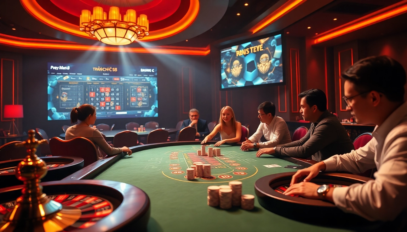 Engage in thrilling gameplay at the trang chủ s8 casino with vibrant poker action and elegant surroundings.