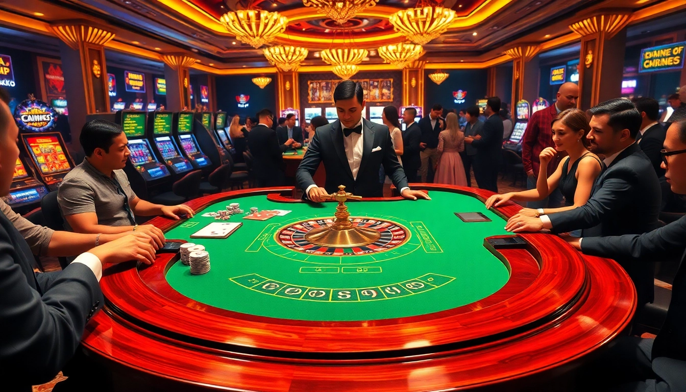 Experience the thrill of casino xx88 with players engaging at a vibrant roulette table in an exciting gaming atmosphere.