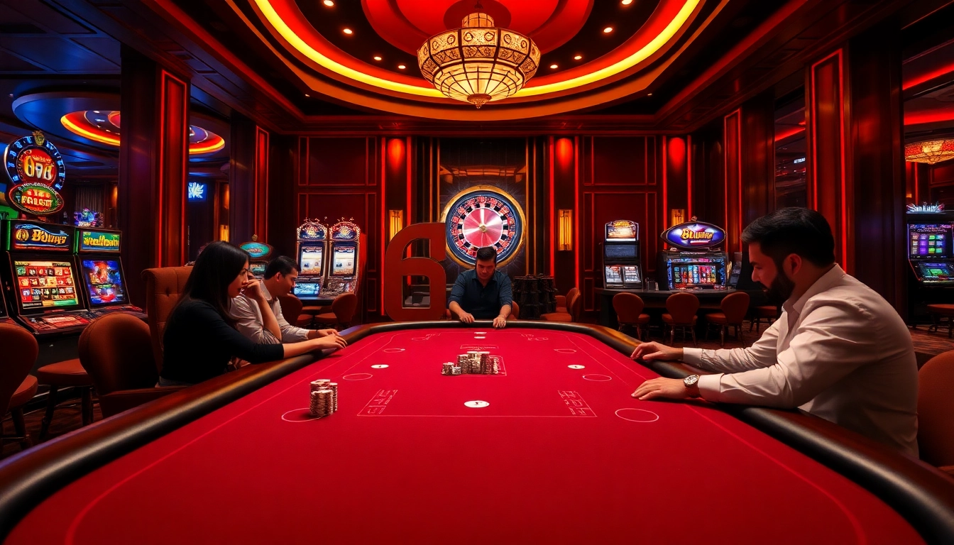 Engaging players win at the 98win casino poker table with vibrant chips and a luxurious atmosphere.