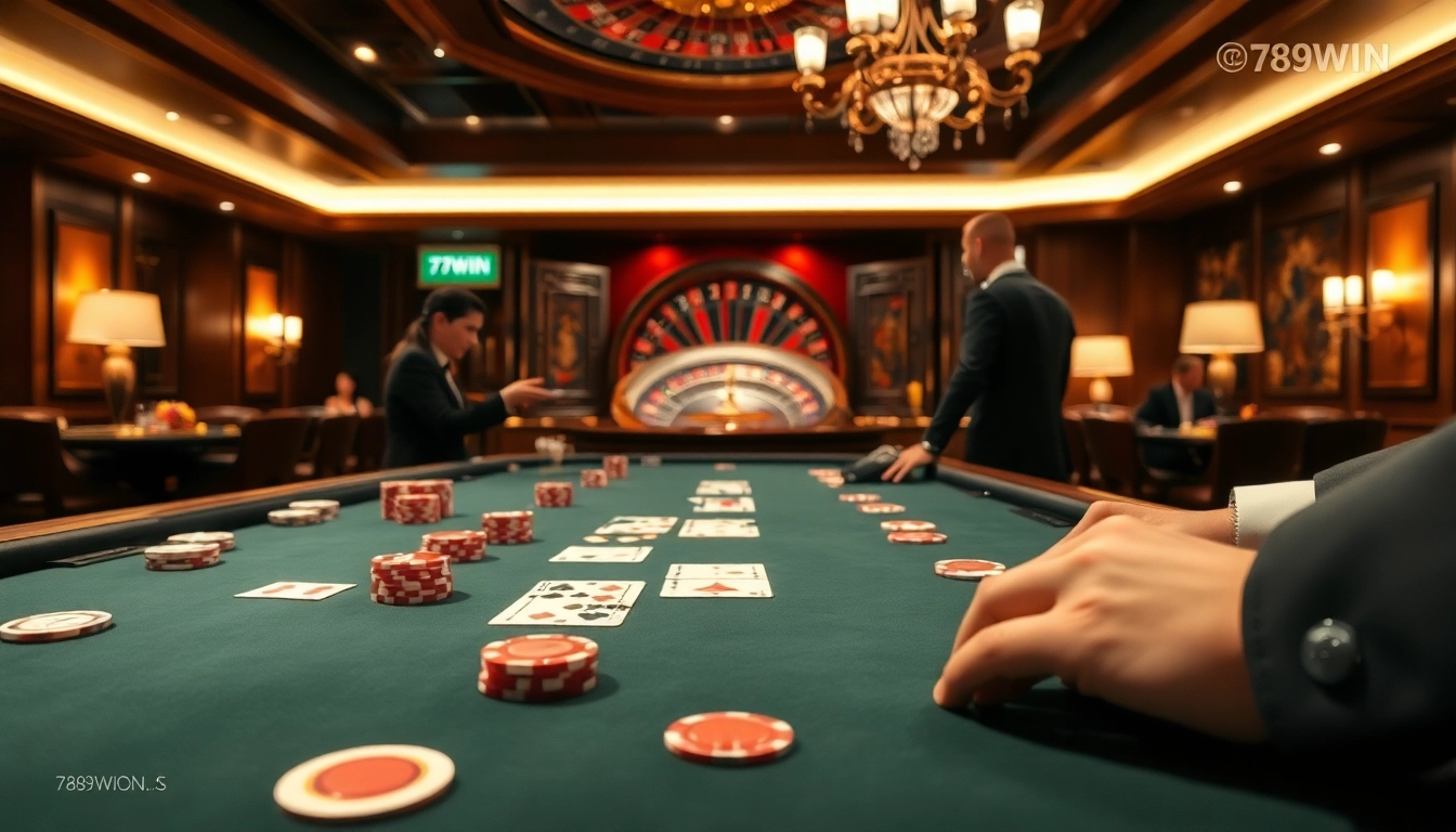 Experience the thrill of high-stakes gaming at 789WIN's luxurious casino.