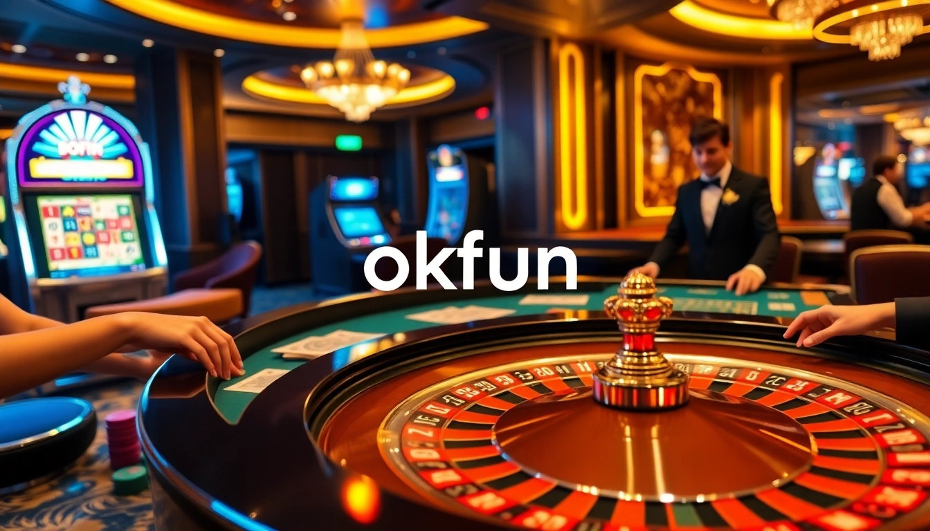 Experience the thrill of winning at okfun's luxurious casino with vibrant roulette and engaging dealers.