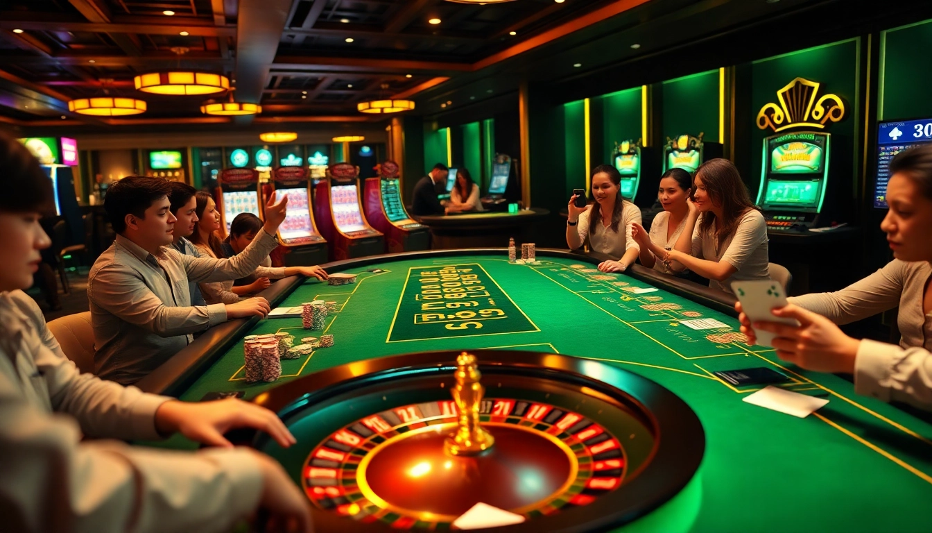 F168 gaming table with players enjoying an exhilarating casino experience.