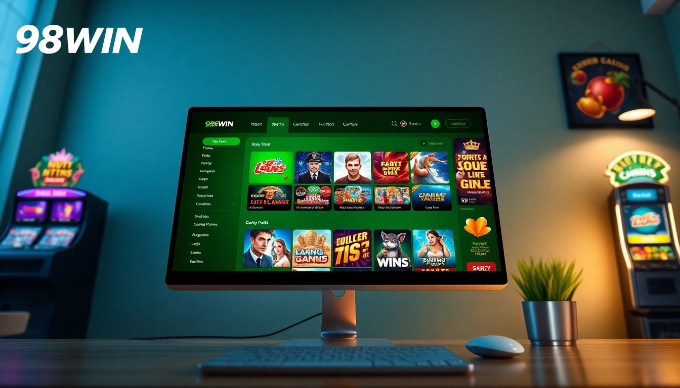 Explore the vibrant interface of 98WIN's online platform, featuring engaging games and promotions for users on trang chu 98win.