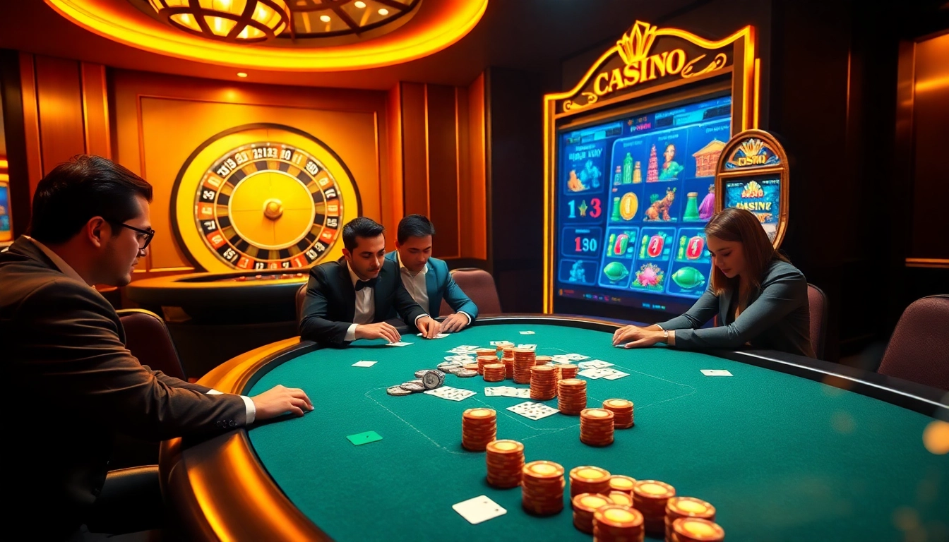 Experience thrilling gameplay at https://s8ted.com/ with vibrant casino scenes featuring poker and roulette.