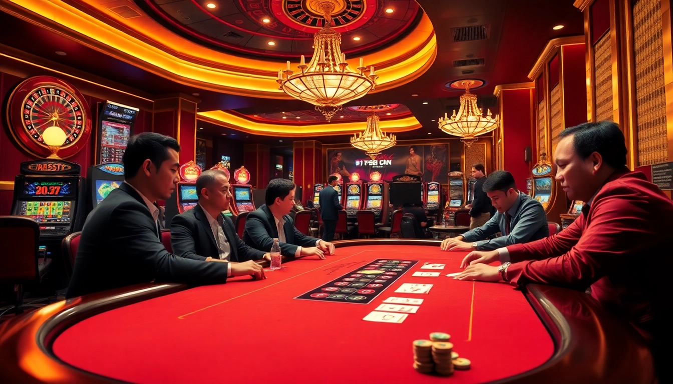 Players engaged in a thrilling game at PS99’s luxurious casino poker table.