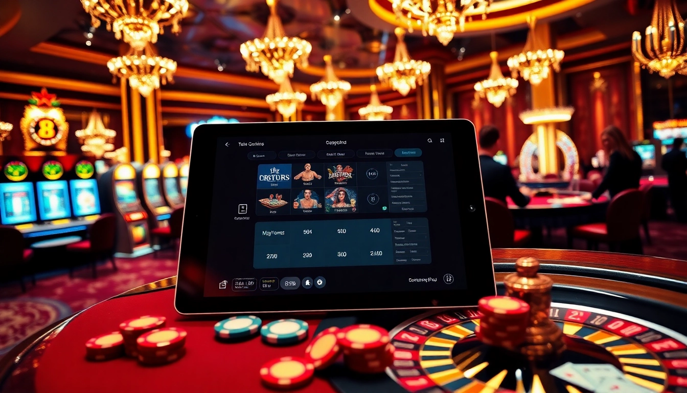 Experience the thrill of online gambling at https://s8.pub/ with engaging gameplay on tablets and vibrant casino settings.