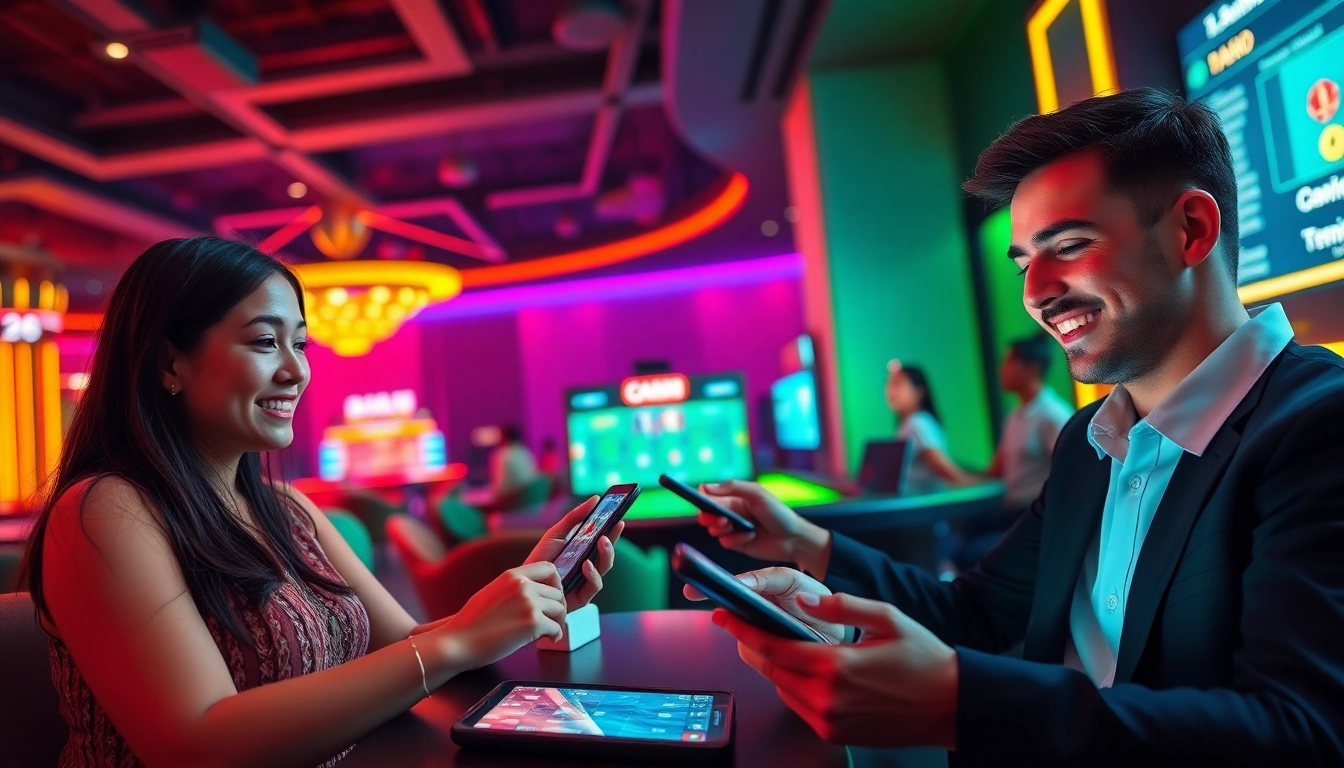 Players enjoying exciting games at the new88 online casino, showcasing vibrant, engaging gameplay.